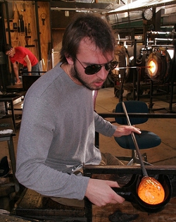 Molding Blown Glass (image by Travis Hornung - Flickr Commons)