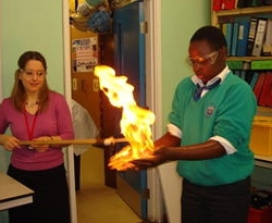 Students Manipulate Fire