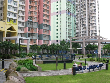 A City Park Near High-Rise Apartments