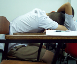 Student Sleeps in Class