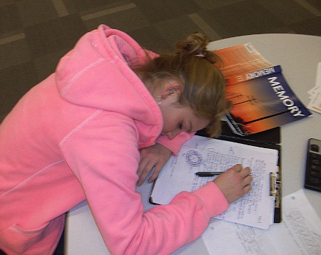 Tired Student Falls Asleep While Studying
