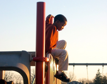 Young Student During Recess