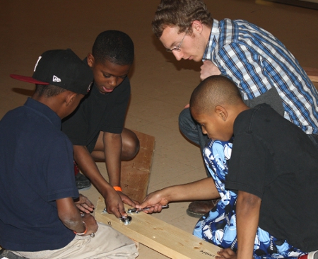 A Purdue Student Mentors Kids at Bauer Community Center