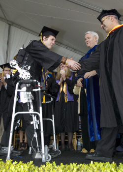 UC-Berkeley Student Austin Whitney Graduates with Exoskeleton