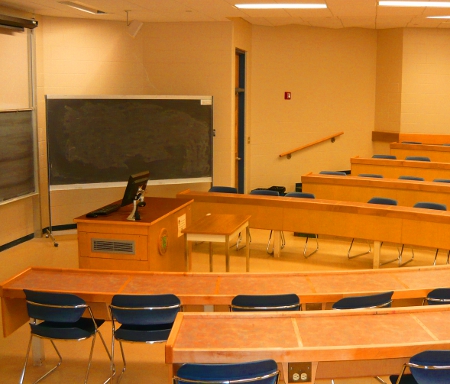 empty college classroom