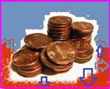 stacks of pennies
