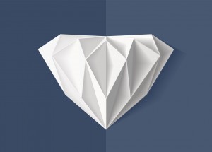 Origami diamond