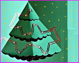 paper circuit Christmas tree card