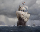 Magellan's ship Victoria by painter Guillermo Munoz Veras