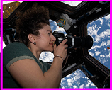 Astronaut Jessica Meir snaps photos in ISS cupola