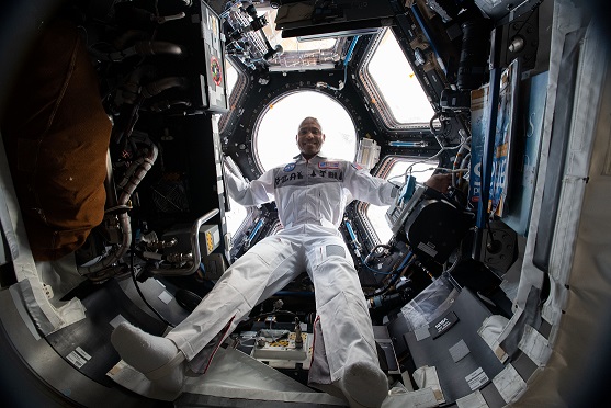 NASA astronaut Victor Glover in ISS cupola