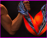 arm wresing with muscles illustrated
